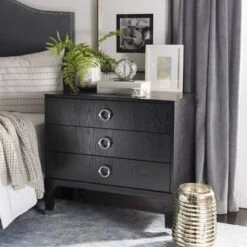 Lorna 3 Drawer Nightstand - FOX6232 - Safavieh Couture