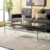 Brioni Temp Glass Coffee Table - Clear - Safavieh -Heaco GUEST 015989ee 806c 4ce5 ba6e 73e05b282695