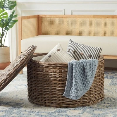 Jesse Wicker Storage Coffee Table - Safavieh 4 Jesse Wicker Storage Coffee Table - Safavieh - Image 2