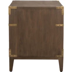 Nisha 1-Drawer Wood Nightstand - SFV7707 - Brown - Safavieh Couture -Heaco GUEST 03098a68 cd06 4dcf 8d47 0186d0b2f10f