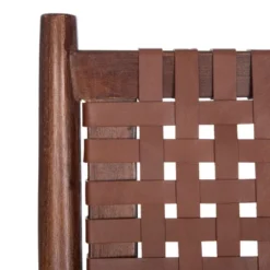 Soleil Leather Woven Accent Chair - Safavieh -Heaco GUEST 04798e24 4979 4cb3 9205 4e4c57a227b9