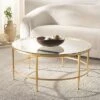 Edmund Cocktail Coffee Table - Gold/Glass - Safavieh -Heaco GUEST 04a25cce a765 40c5 9831 175bc19f0d38