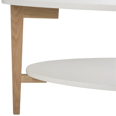 Woodruff Oval Coffee Table - White/Oak - Safavieh 7 Woodruff Oval Coffee Table - White/Oak - Safavieh - Image 5