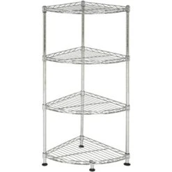 Damaris 4 Tier Corner Rack - Chrome - Safavieh 11 Damaris 4 Tier Corner Rack - Chrome - Safavieh -Heaco GUEST 05dbfcd1 9913 422a aa30 936fa1ec09a2