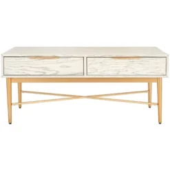 Pierre 2 Drawer Coffee Table - Safavieh -Heaco GUEST 080030c1 b4fc 4165 983d 2c059a528698