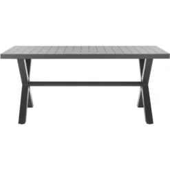 Core Dining Table - Indoor/Outdoor - PAT4053 - Grey - Safavieh -Heaco GUEST 08455587 e46c 4c2a a1f3 0fb647bb8966
