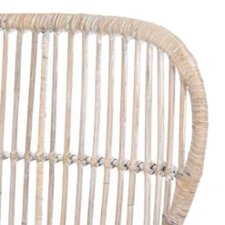 Lenu Rattan Accent Chair W/ Cushion - Grey White Wash/White/ Black - Safavieh -Heaco GUEST 08e98c9d 0a43 4d42 b5f7 6dddda43018d