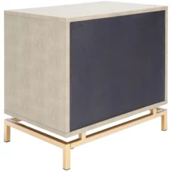 Meilana 1 Self 1 Drawer Nightstand - NST6403 - Light Taupe/Brass - Safavieh -Heaco GUEST 0beaae6e f19b 4716 b5ff 90b9879e3da8