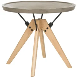 Farmond Concrete Side Table - Dark Grey - Safavieh -Heaco GUEST 0c497c08 48f0 4703 a272 522ddb596b07