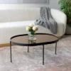 Emmerich Mirrored Coffee Table - Rose Gold/Black - Safavieh -Heaco GUEST 0e82a62c 481a 48e7 8973 fee1edd97636