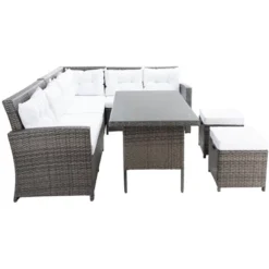 Miki 6Pc Corner Set - Indoor/Outdoor - PAT7708 - Safavieh -Heaco GUEST 0ff6a02f 5a0e 4b0a 9a8c 28cd8d2b6ff8