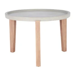 Valton Side Table - Natural/Light Gray - Safavieh -Heaco GUEST 10940883 c206 4d17 9e60 bf0f995de8e7