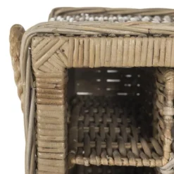 Aziza 16 Bottle Wicker Wine Rack - SEA7016 - Grey - Safavieh -Heaco GUEST 1150d7a2 d431 4dcb 87e2 84d64cf7c14d