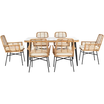 Beson 7Pc Dining Set - Outdoor - PAT9010 - Safavieh 8 Beson 7Pc Dining Set - Outdoor - PAT9010 - Safavieh - Image 6