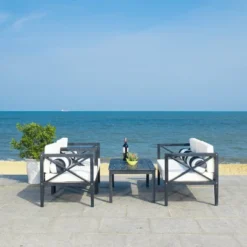 Nunzio 4pc Living Set With Accent Pillows - Black/Beige - Safavieh 11 Nunzio 4pc Living Set With Accent Pillows - Black/Beige - Safavieh -Heaco GUEST 11c5a904 f861 4c26 bd82 c98e0422763e