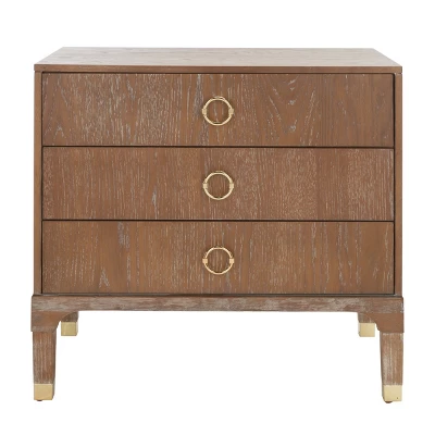 Lorna 3 Drawer Nightstand - FOX6232 - Safavieh Couture 12 Lorna 3 Drawer Nightstand - FOX6232 - Safavieh Couture - Image 10