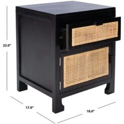 Dave 1 Drawer 1 Door Nightstand - NST4003 - Safavieh -Heaco GUEST 12e51724 a1e9 4a83 a327 76bcb5a801c9