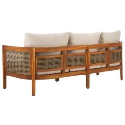 Amanda 3 Seater Sofa - Indoor/Outdoor - PAT7093 - Natural/Taupe - Safavieh -Heaco GUEST 14485090 e52a 49d2 b6df 19a0551a4bd8