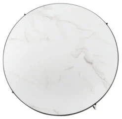 Wrena Round Coffee Table - White/Black - Safavieh -Heaco GUEST 14d38538 3084 4f61 a775 55776b0a78c7