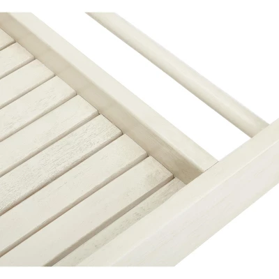 Renzo Indoor/Outdoor Bar Cart - Distressed White - Safavieh 10 Renzo Indoor/Outdoor Bar Cart - Distressed White - Safavieh - Image 8