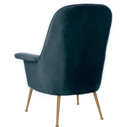 Aimee Velvet Arm Chair - Navy - Safavieh -Heaco GUEST 1716f4a2 056c 45c0 b9f7 003b9980fea9