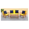 4pc Fontana Outdoor Set Teak Look/Yellow - Safavieh 2 4pc Fontana Outdoor Set Teak Look/Yellow - Safavieh -Heaco GUEST 179ac2d3 fefc 4f3a 975c 0853bf7fa2da