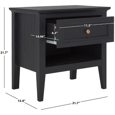 Sondra 1 Drawer 1 Shelf Nightstand - NST9609 - Safavieh 12 Sondra 1 Drawer 1 Shelf Nightstand - NST9609 - Safavieh - Image 10
