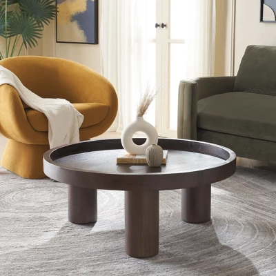 Meek 3 Leg Round Coffee Table - Safavieh 3 Meek 3 Leg Round Coffee Table - Safavieh