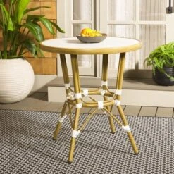 Pomona Bistro Table - Indoor/Outdoor - PAT4051 - White - Safavieh