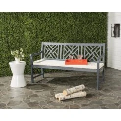 Bradbury 3 Seat Bench - Outdoor - Safavieh