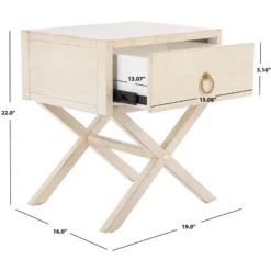 Sadie 1 Drawer Nightstand - NST9200 - Safavieh -Heaco GUEST 200eaa31 1992 45b6 b0fa d94b2d2bedc5