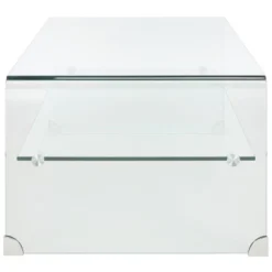 Brioni Temp Glass Coffee Table - Clear - Safavieh -Heaco GUEST 2092499e f95f 4b52 af80 9e288cdee78c