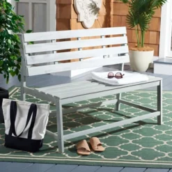 Ruben Balcony Bench And Table - Outdoor - Safavieh