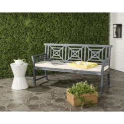 Del Mar 3 Seat Bench - Outdoor - Safavieh