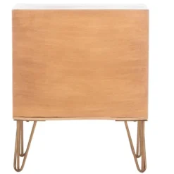 Solene 1 Drawer Nightstand - NST5302 - Natural/Brass - Safavieh -Heaco GUEST 24602900 3cff 40e0 af7f 44ead132a6a1