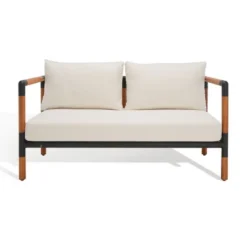 Tommy Eucalyptus And Iron 2 Seater Sofa - Indoor/Outdoor - CPT1030 - Black/White - Safavieh Couture -Heaco GUEST 26f4ad56 8442 4b97 ae17 e683bbd85fb8