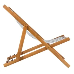 Loren Foldable Sling Chair - Natural/Gray/White - Safavieh -Heaco GUEST 26f4b513 2a88 40e0 b227 e29c27c48bdd