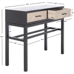 Ajana 2 Drawer Console Table - CNS5709 -Safavieh -Heaco GUEST 2726ec35 6f44 4b2a 808f e2d0a150086a