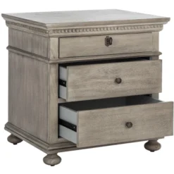 Allisyn 3-Drawer Wood Nighstand W/ Lockable Top Drawer - SFV7706 - Light Grey - Safavieh Couture 19 Allisyn 3-Drawer Wood Nighstand W/ Lockable Top Drawer - SFV7706 - Light Grey - Safavieh Couture -Heaco GUEST 280b6540 1325 46bd 9429 d63b10c80867