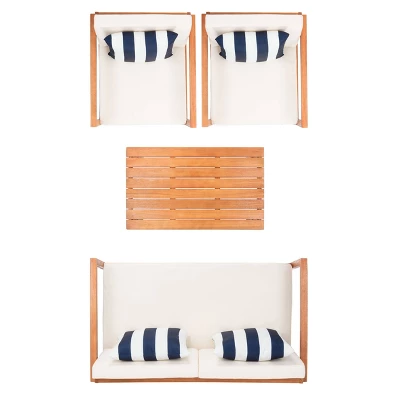 Montez 4pc Living Set With Accent Pillows - Natural/Beige/Navy - Safavieh 8 Montez 4pc Living Set With Accent Pillows - Natural/Beige/Navy - Safavieh - Image 6