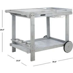 Orland Tea Trolley - Grey - Safavieh -Heaco GUEST 2a943d68 f2ef 415d 8393 f23255225d23