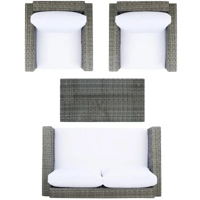 Machie 4Pc Living Set - Indoor/Outdoor - PAT7508 - Safavieh 6 Machie 4Pc Living Set - Indoor/Outdoor - PAT7508 - Safavieh - Image 4