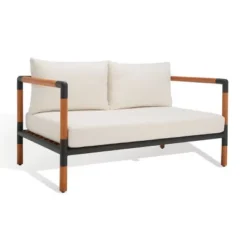 Tommy Eucalyptus And Iron 2 Seater Sofa - Indoor/Outdoor - CPT1030 - Black/White - Safavieh Couture -Heaco GUEST 2d763c07 29c2 4724 b260 0c309363c01c