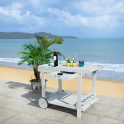 Orland Tea Trolley - Grey - Safavieh -Heaco GUEST 2e03c3a7 49d8 476d a00c 70fb768b0b72