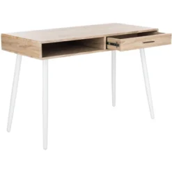 Jorja 1 Drawer 1 Shelf Desk - Safavieh -Heaco GUEST 35e10328 86f3 44ba 8dde 66d22474e82d