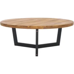 Leo Round Coffee Table 3 Legs - Indoor/Outdoor - PAT7319 - Safavieh -Heaco GUEST 3752db1a 45c5 420f 8e7e 4bd6558fdf83