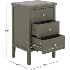 Deniz Nightstand With Storage - AMH6628 - Safavieh Couture -Heaco GUEST 396b7b08 24a4 4da0 930a c061ec765460