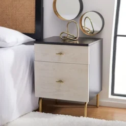 Genevieve 2 Drawer Nightstand - NST5002 - Safavieh