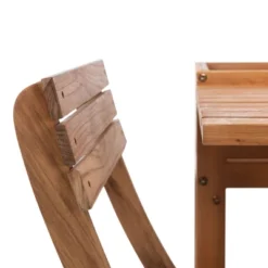 Walten Flower Shelf 3pc Bistro Set - Natural - Safavieh -Heaco GUEST 3bbd25ba 67b4 472d ba20 501c4a310e49