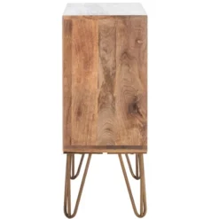 Solene 1 Drawer Nightstand - NST5302 - Natural/Brass - Safavieh -Heaco GUEST 3d34e83d 948a 4cf0 821c be7a57273e41